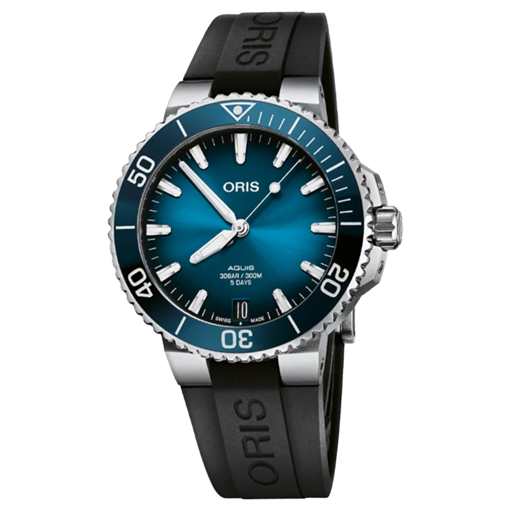 01 400 7769 4135-07 4 22 74FC Oris Aquis Date Calibre 400 41,5 blå