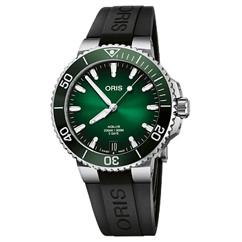 01 400 7769 4157-07 4 22 74FC Oris Aquis Date Calibre 400 41,5 grön