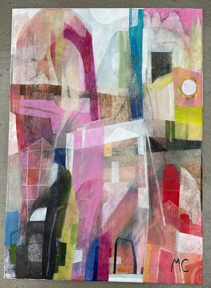 "Morgonljus 2", Akryltavla målad av Maria C Bernhardsson/ MC, orginal, målad på duk/ canvas