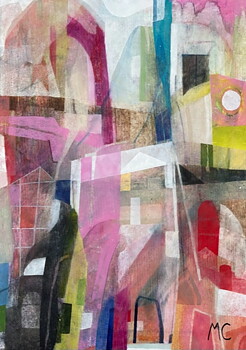 "Morgonljus 2", Akryltavla målad av Maria C Bernhardsson/ MC, orginal, målad på duk/ canvas