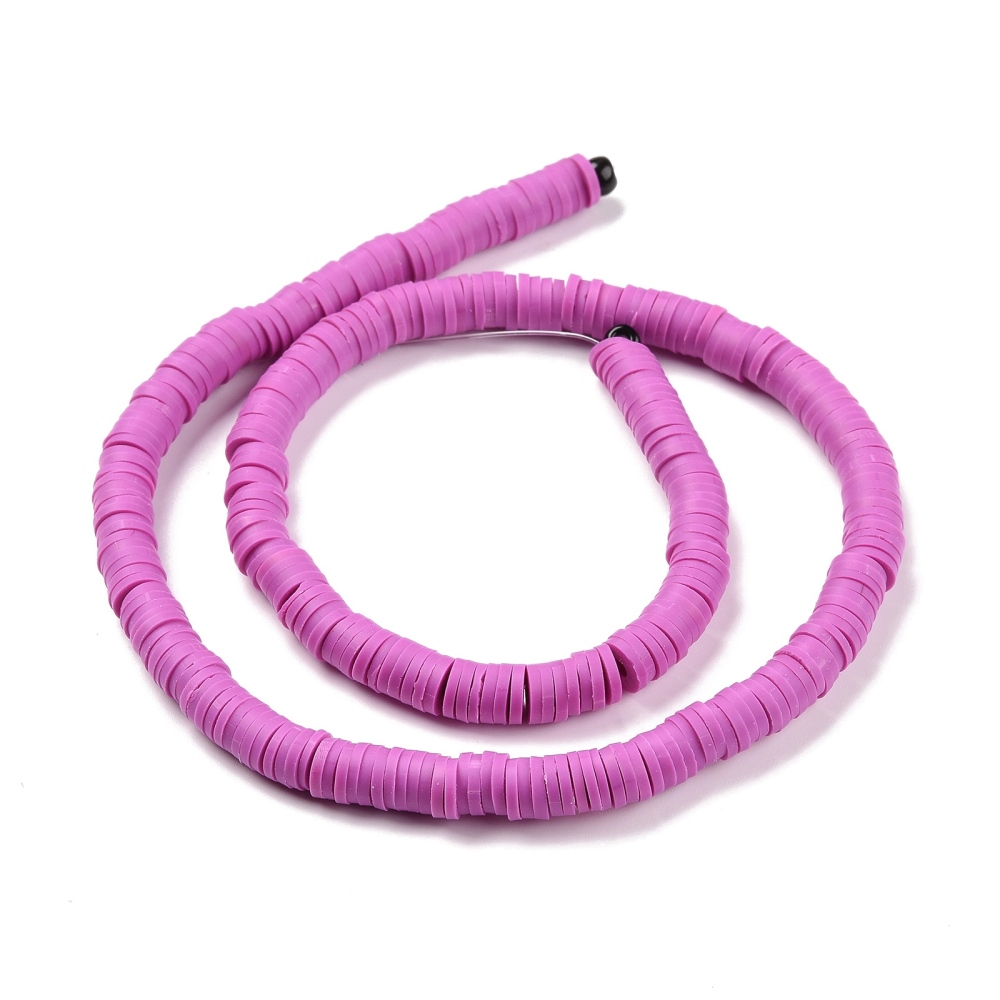 Heishi pärlor i fimo lila