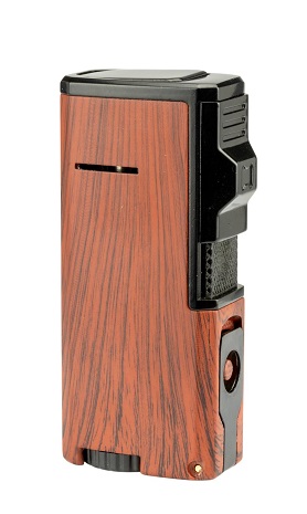 Sky Windsor III Flame Jet Lighter - Inbyggd Cigarrborr Black/Wood