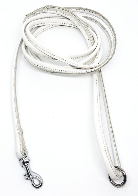 Lackat läderkoppel 180cm x 5mm med silverhake - 3