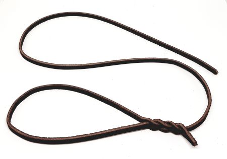 Läderkoppel, brun oflätad, 6mm bredd - 2