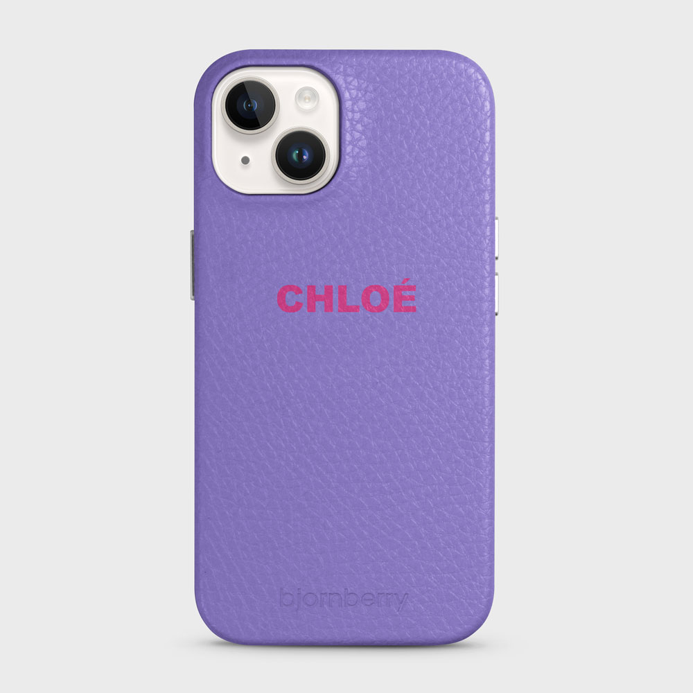 iPhone 14 Personalised Leather Case - Name - 16