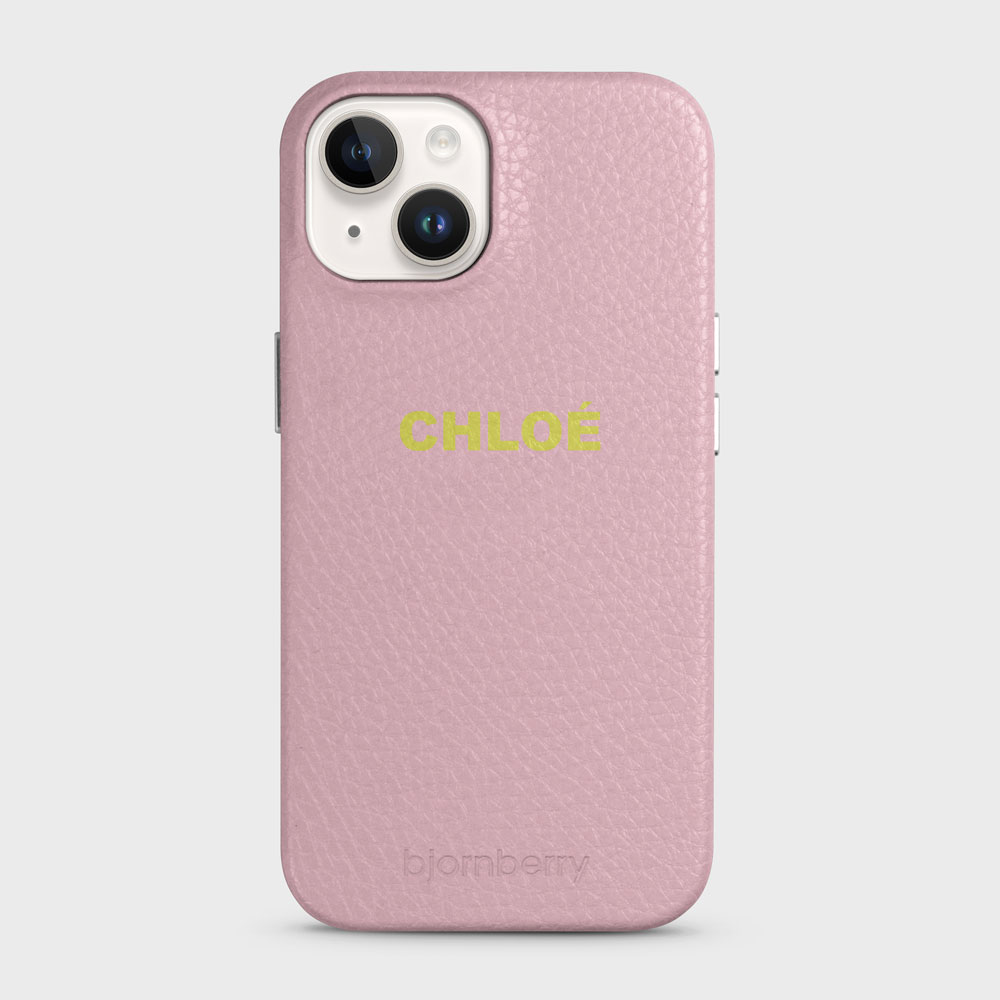 iPhone 14 Personalised Leather Case - Name - 14