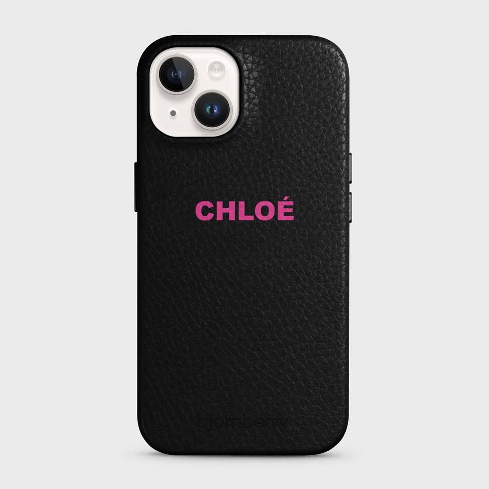 iPhone 14 Personalised Leather Case - Name - 18