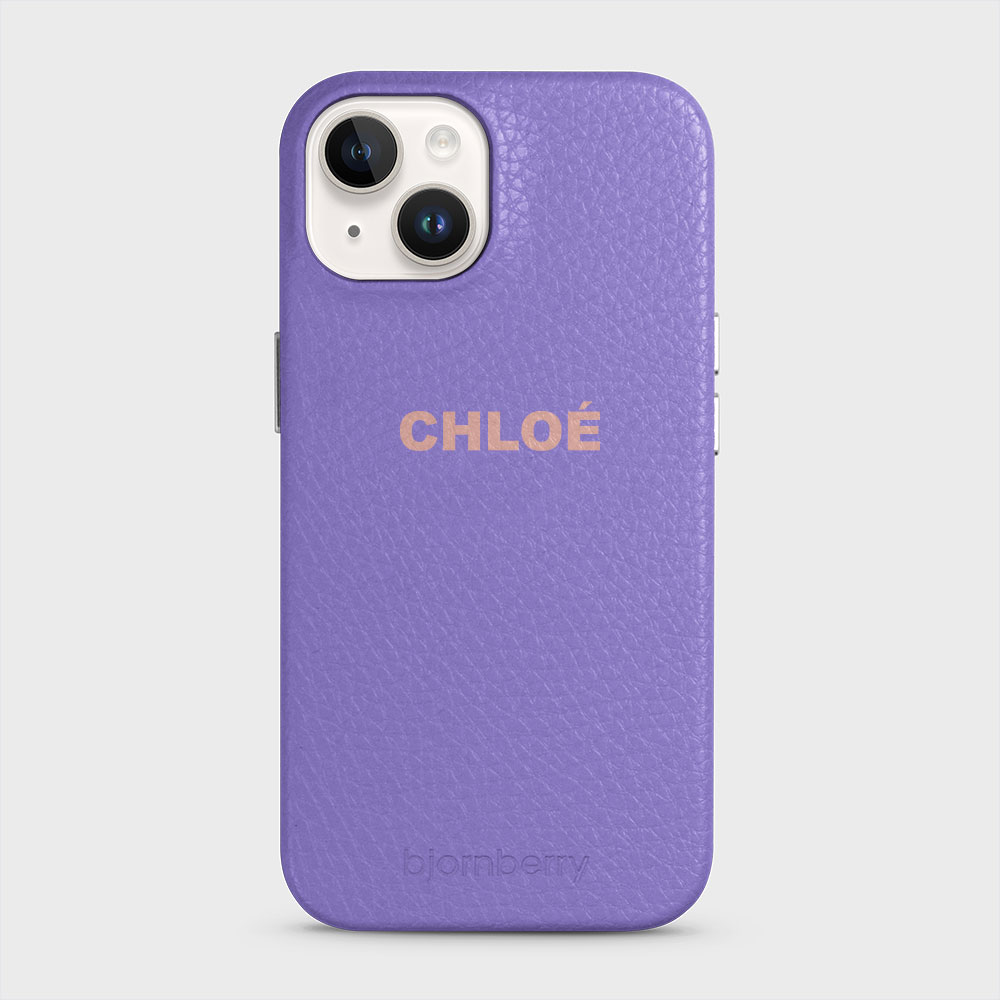 iPhone 14 Personalised Leather Case - Name - 23