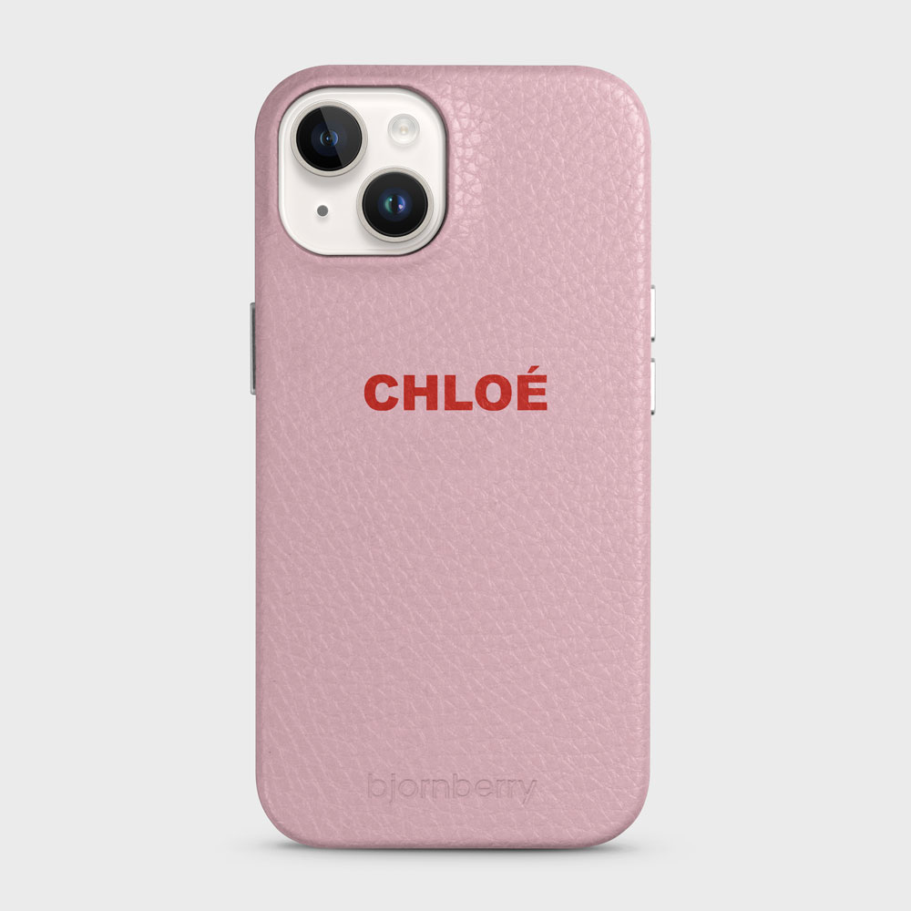 iPhone 14 Personalised Leather Case - Name - 21