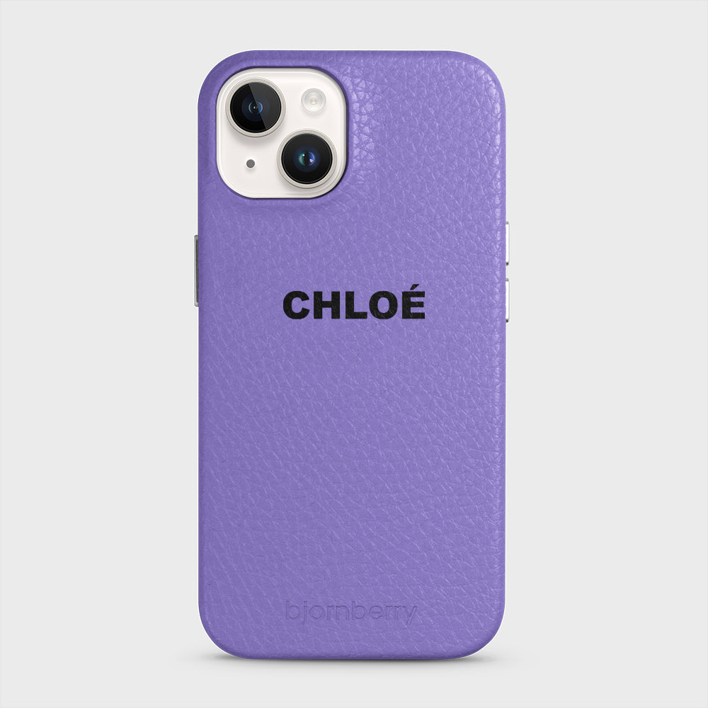 iPhone 14 Personalised Leather Case - Name
