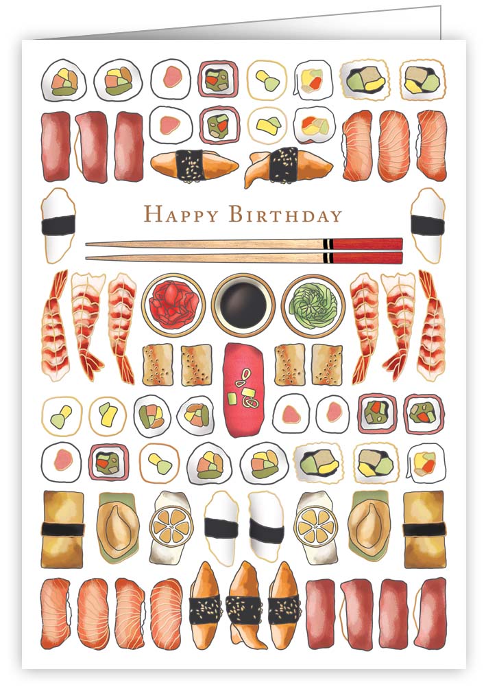 Happy Birthday Sushi, Greeting Card