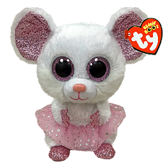 TY Beanie Boos NINA - white ballerina mouse reg