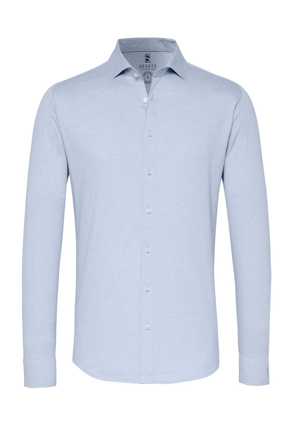 Skjorta i jersey slim fit. Märke  DESOTO, färg ljus blå