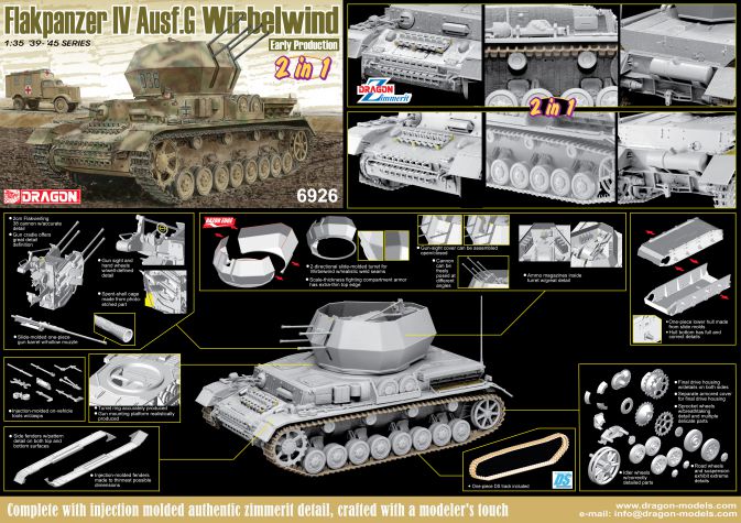 1/35 Flakpanzer IV Ausf.G "Wirbelwind" Early Production (2 in 1)