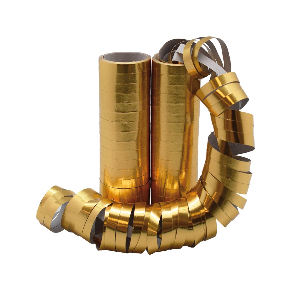Serpentiner holografisk guld 2-pack.