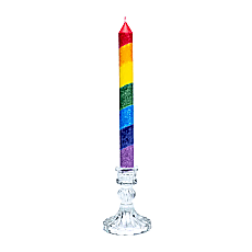 Glass candle holder for dinner candle