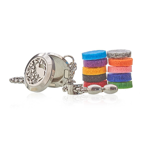Halsband Aromadiffuser - Cat and Flowers - 3