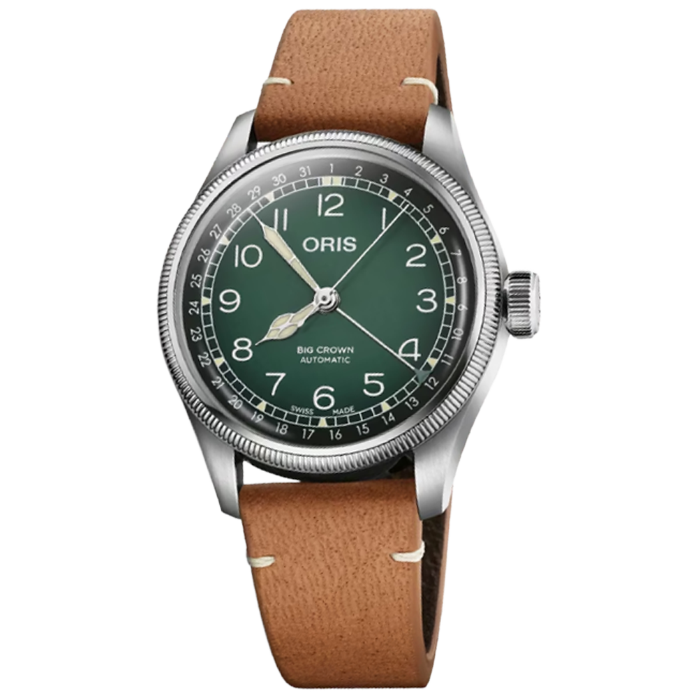 01 754 7779 4067-Set Oris Big Crown X Cervo Volante grön 38