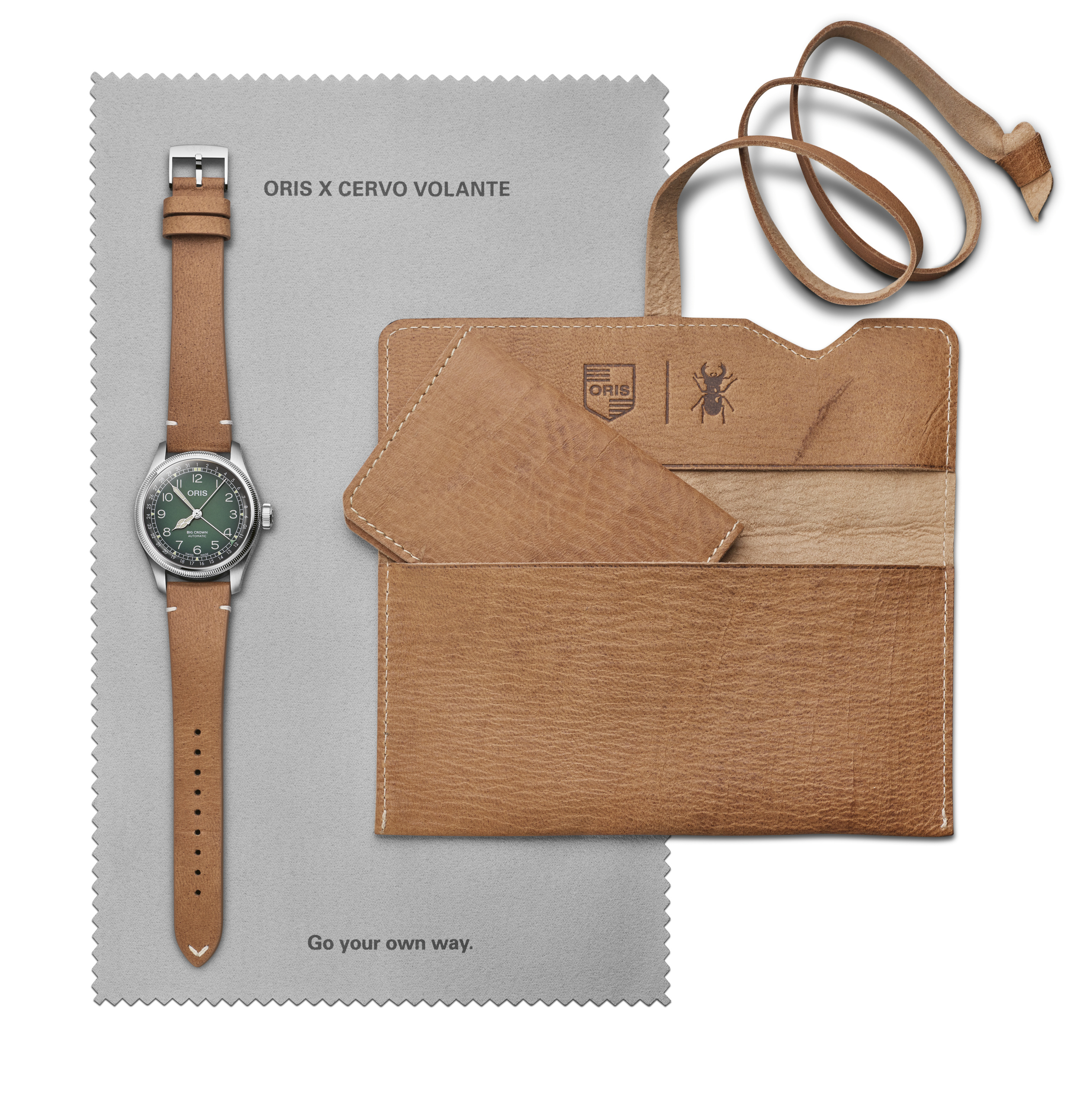 01 754 7779 4067-Set Oris Big Crown X Cervo Volante grön 38