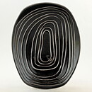  Hjördis Oldfors (Atoll 1956) Modern Black Bowl with Relief Decor 23 cm