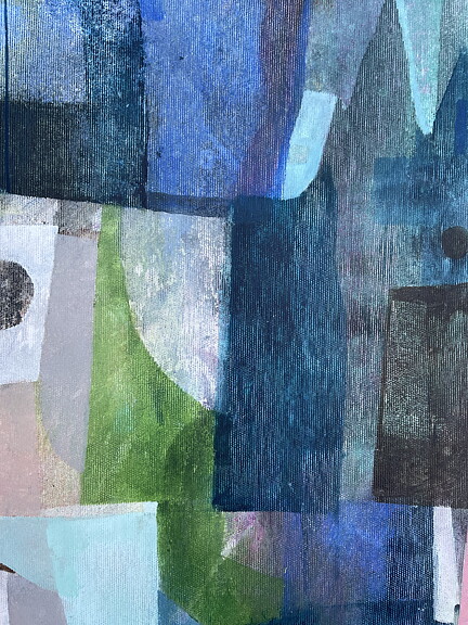 "Down Town" Akryltavla målad av Maria C Bernhardsson/ MC, orginal