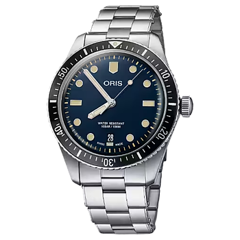 01 733 7707 4055-07 8 20 18 Oris Divers Sixty-Five 40 stål blå