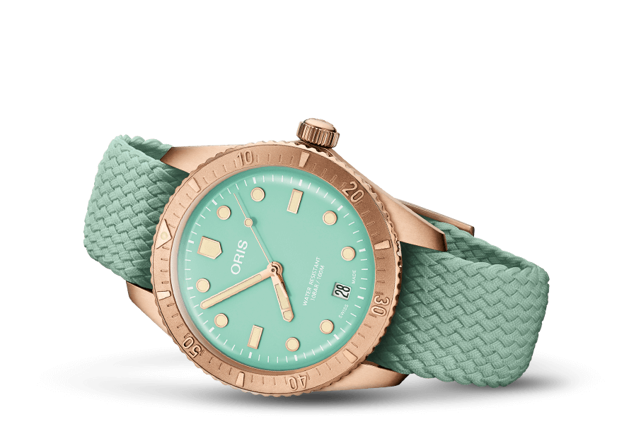 01 733 7771 3157-07 3 19 03BRS Oris Divers Sixty-Five 38 grön