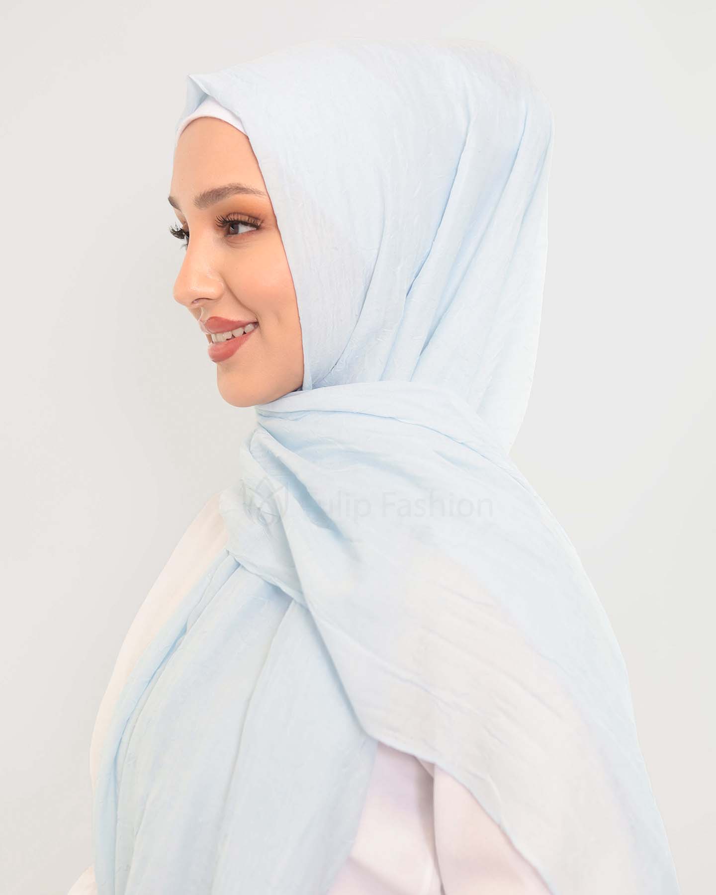 Hijab - Crinkle Woven - Sky Blue - 2