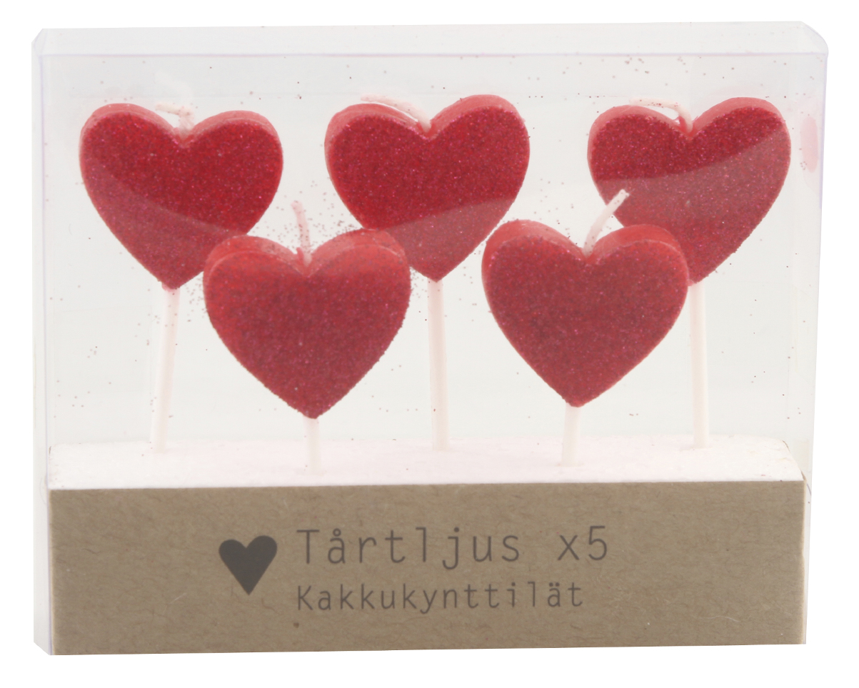 Tårtljus - Hjärtan