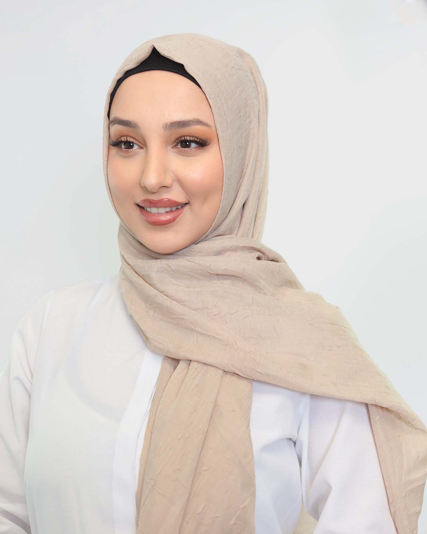 Hijab - Crinkle Woven - Beige