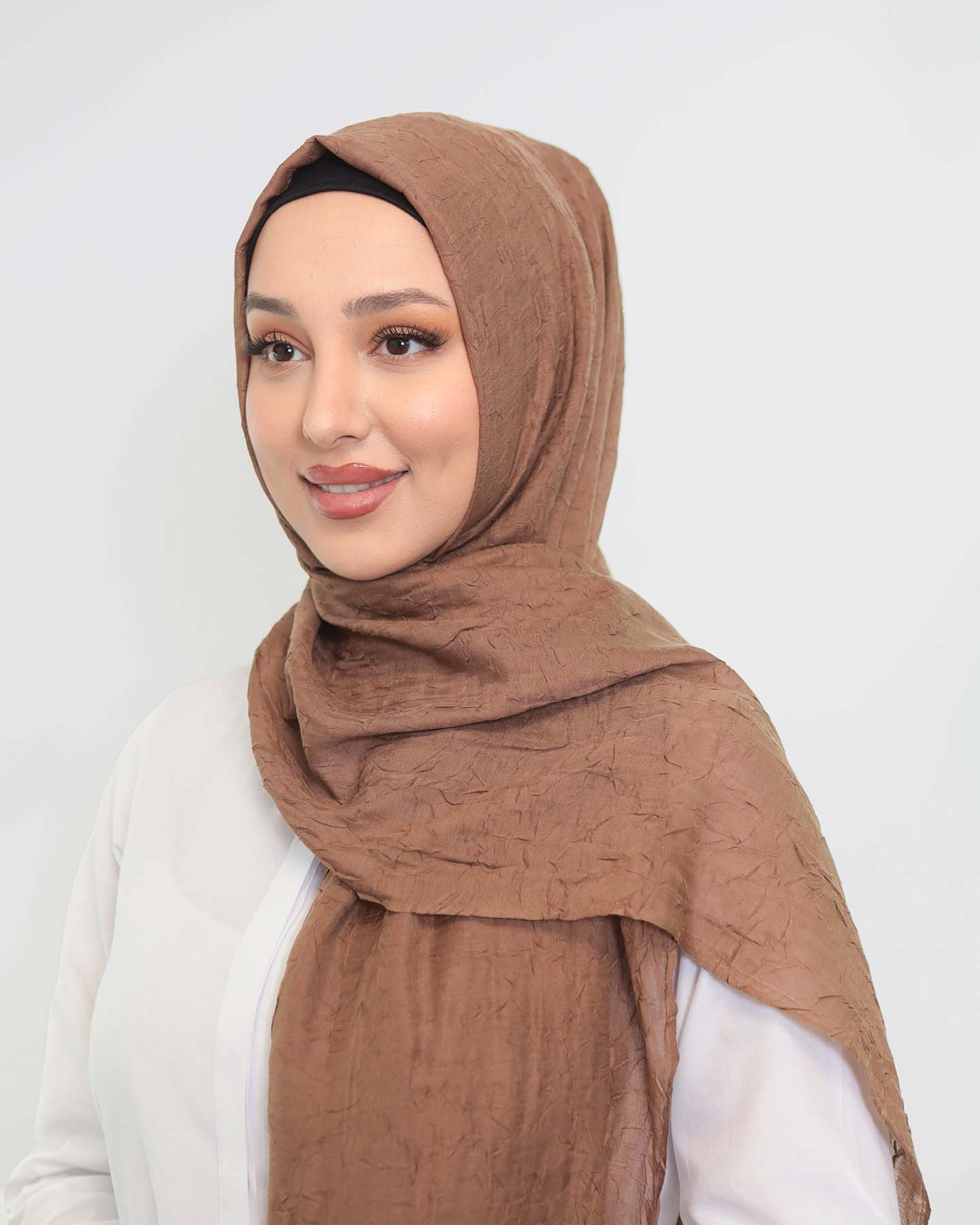 Hijab - Crinkle Woven - Brown