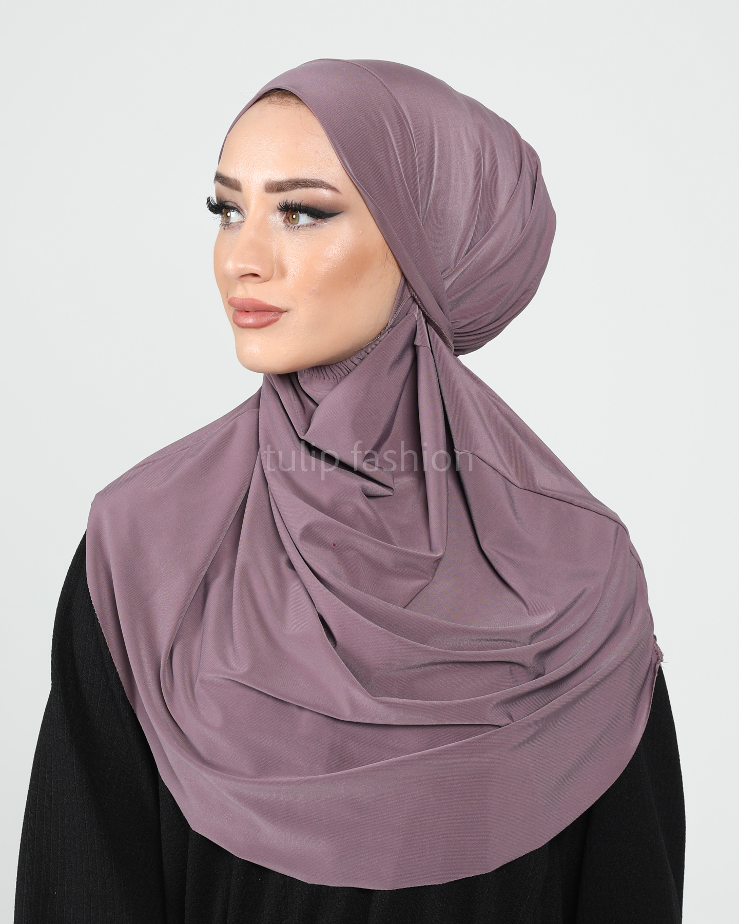 Hijab - Instant lycra with band - Purple