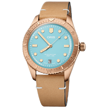 01 733 7771 3155-07 5 19 04BR Oris Divers Sixty-Five 38 Cotton Candy ljusblå