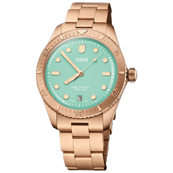 01 733 7771 3157-07 8 19 15 Oris Divers Sixty-Five 38 Cotton Candy mintgrön