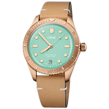 01 733 7771 3157-07 5 19 04BR Oris Divers Sixty-Five 38 Cotton Candy mintgrön