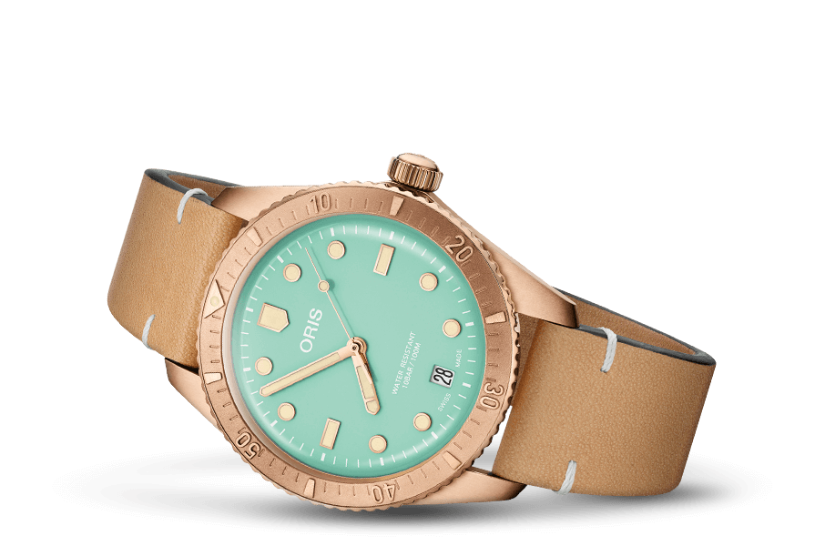 01 733 7771 3157-07 5 19 04BR Oris Divers Sixty-Five 38 grön