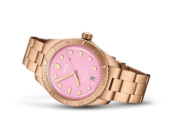 01 733 7771 3158-07 8 19 15 Oris Divers Sixty-Five 38 rosa