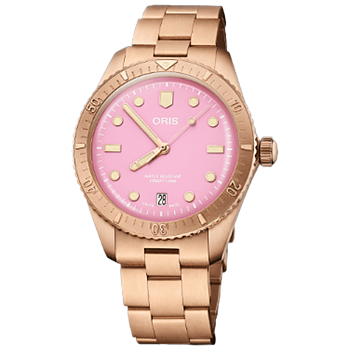 01 733 7771 3158-07 8 19 15 Oris Divers Sixty-Five 38 Cotton Candy rosa