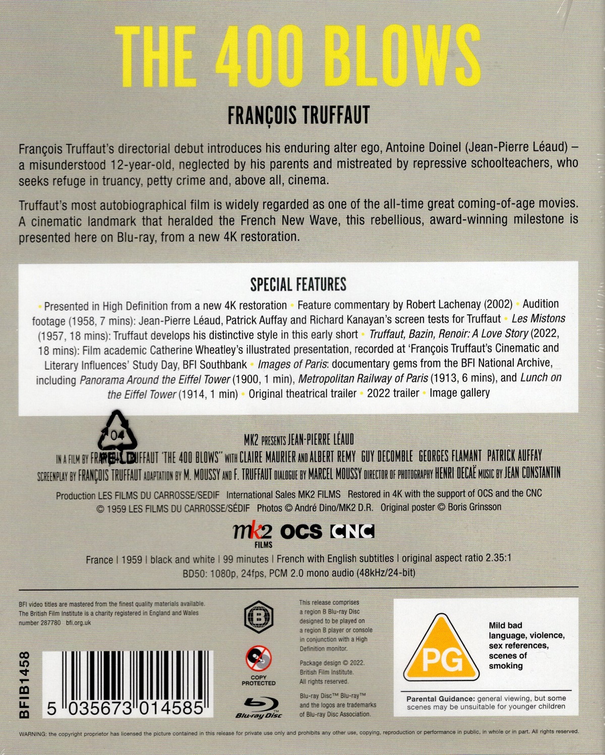 The 400 Blows (ej svensk text) (Blu-ray) - 2