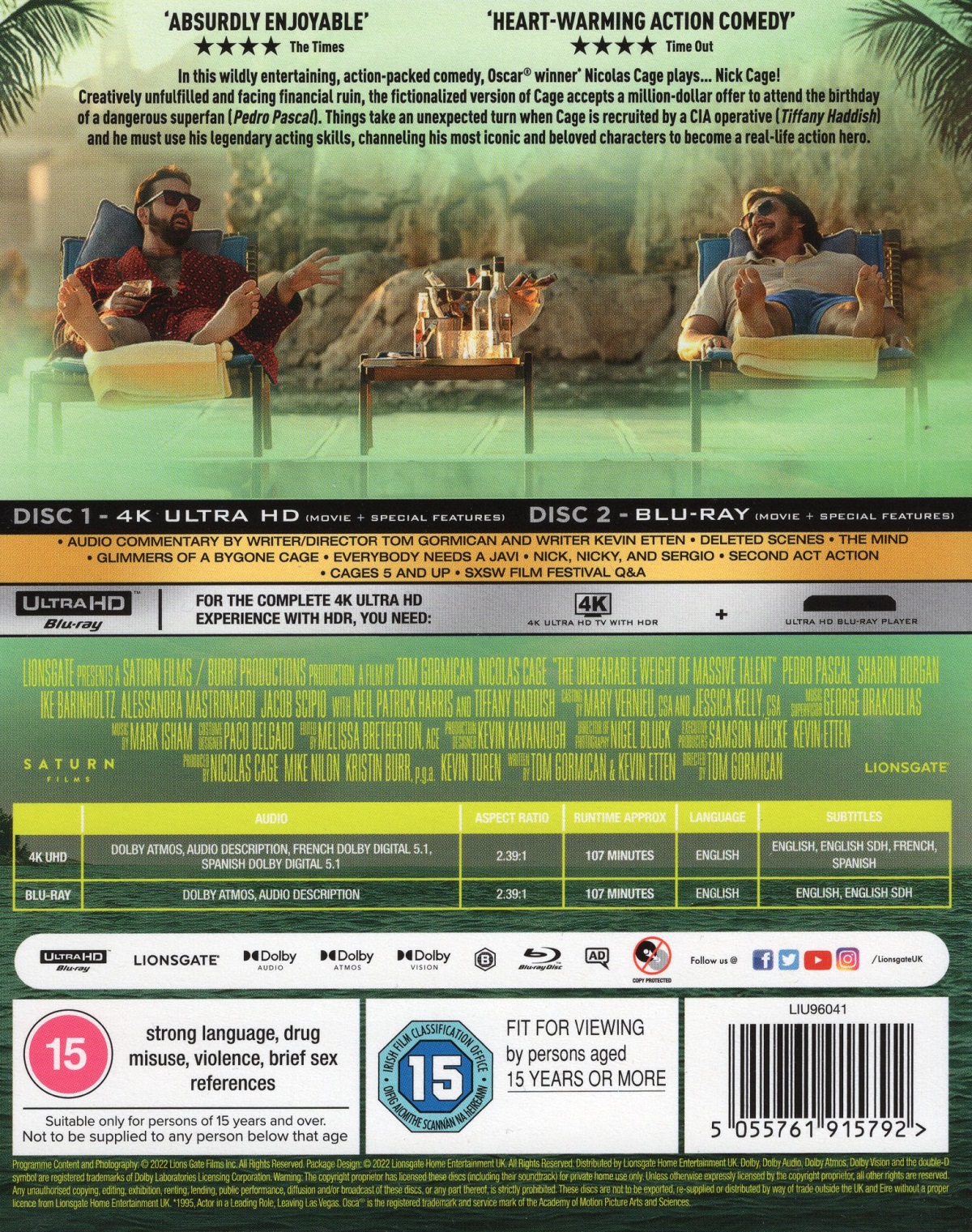 The Unbearable Weight of Massive Talent (ej svensk text) (4K Ultra HD + Blu-ray) - 2