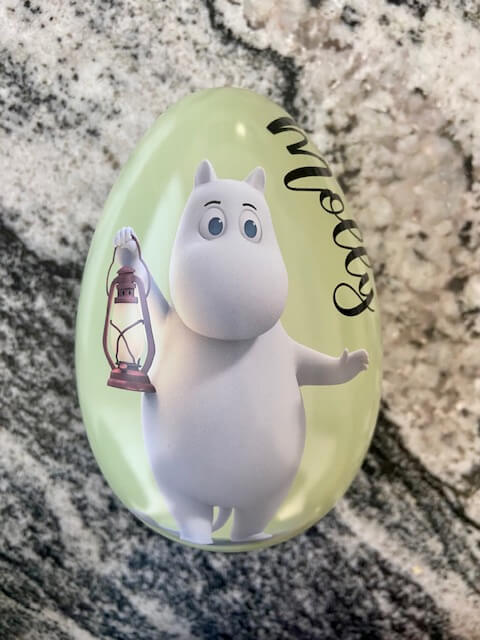 Påskägg med namn Grön Mumin 15 cm