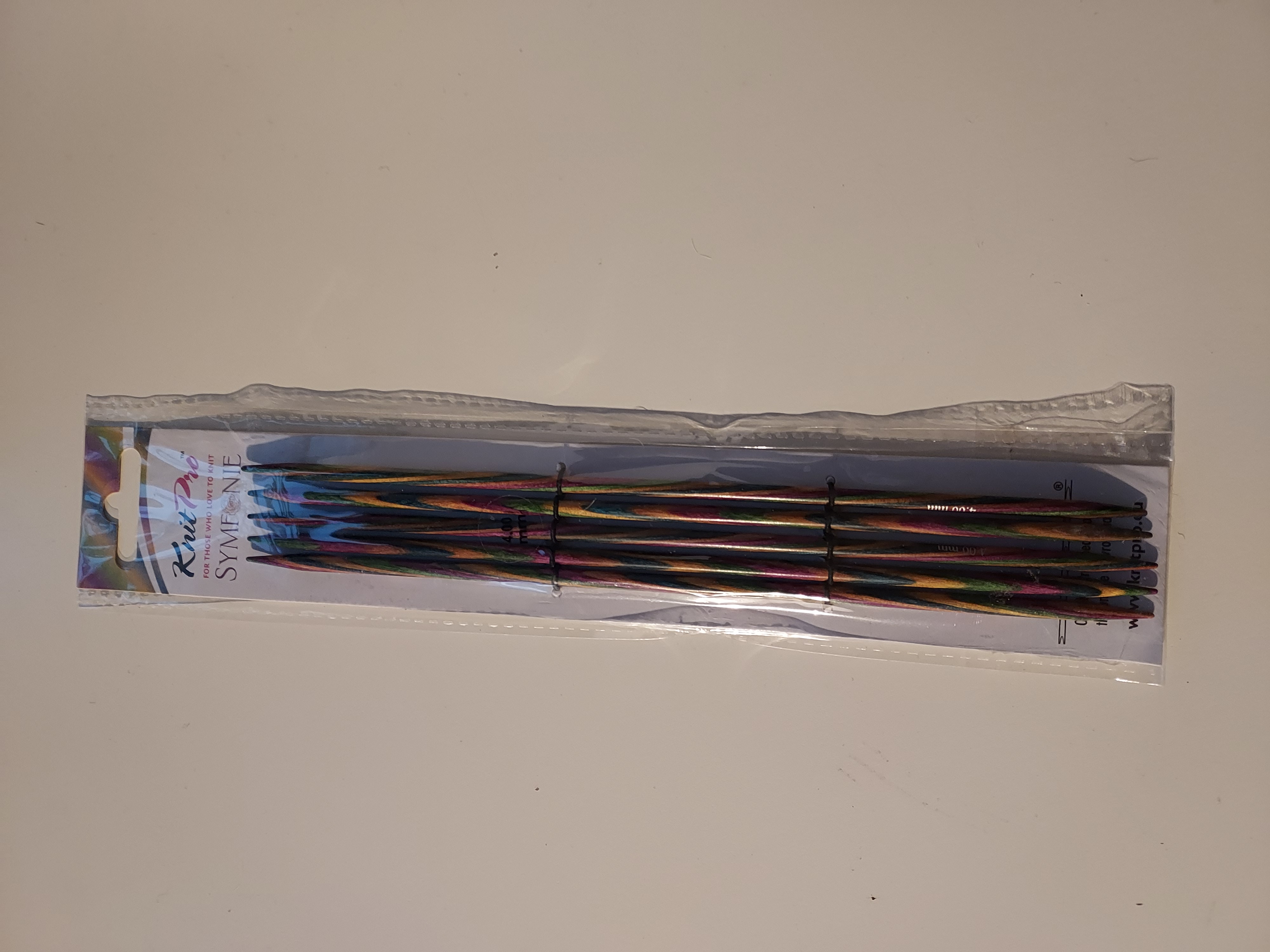 Strumpstickor 4mm 20cm  KnitPro Symfonie trä 
