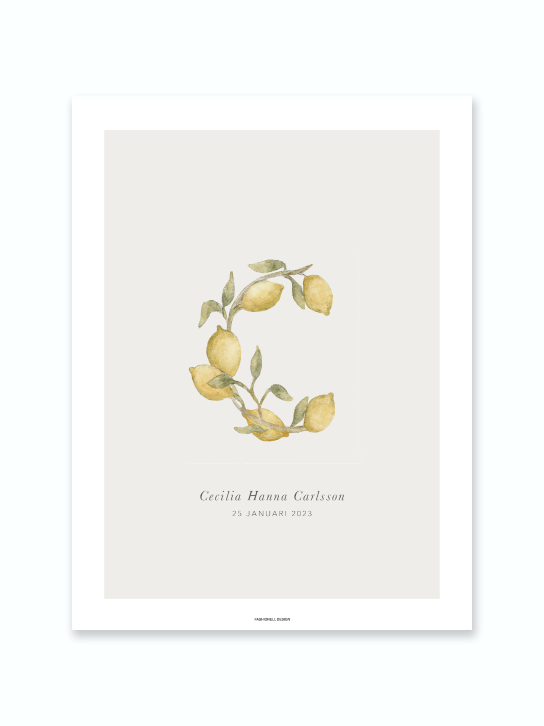 Botanical letter poster