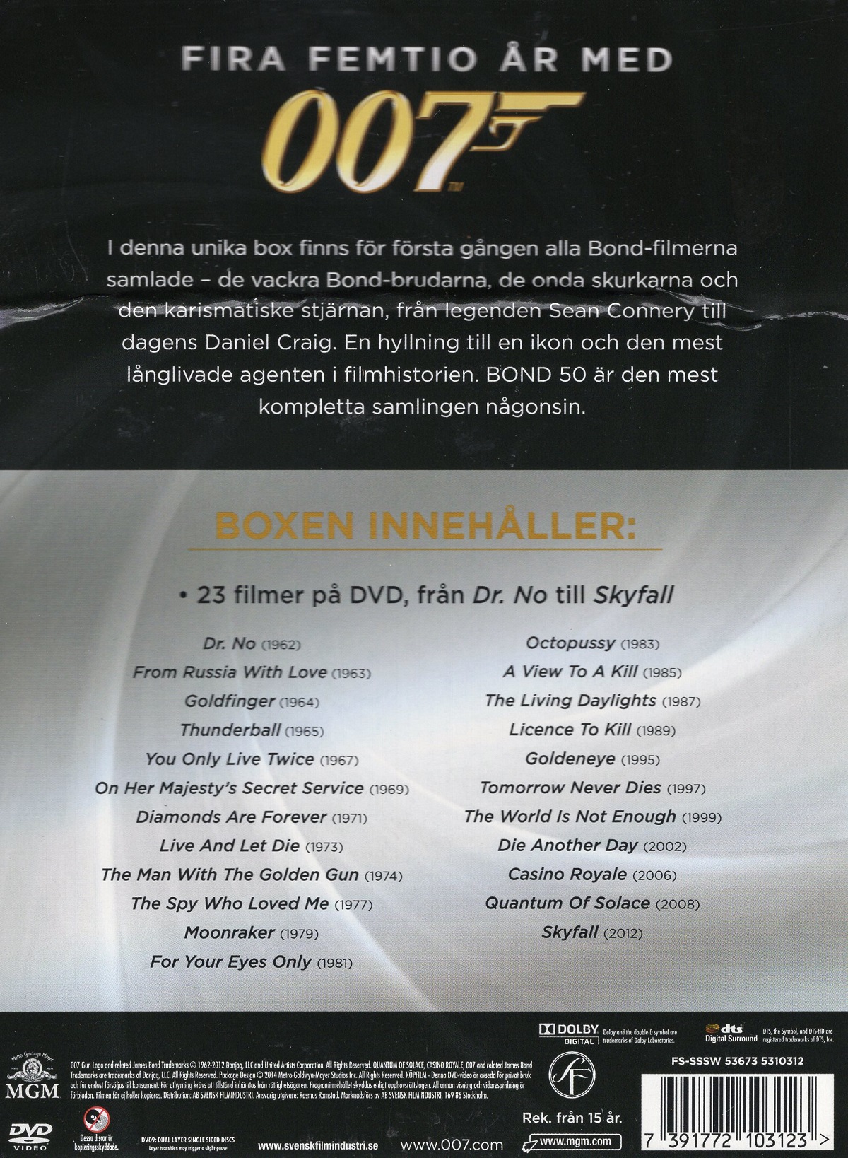 Bond 50 - James Bond Box (23-disc) (Begagnad) - 2