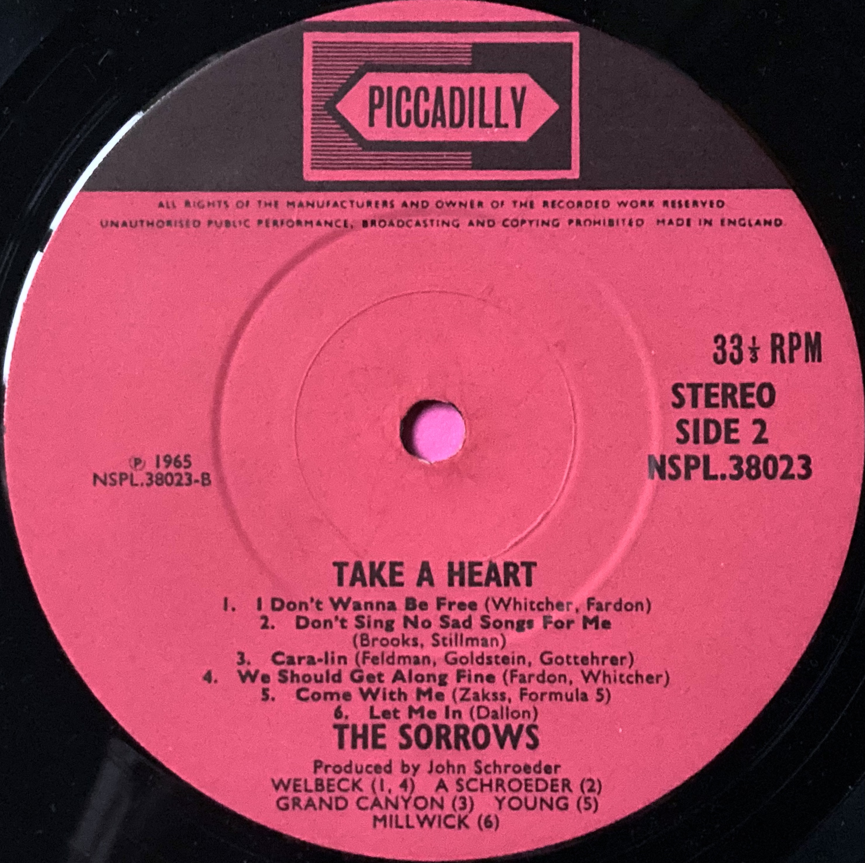 SORROWS - Take a heart UK-orig Stereo Export LP 1965 - 4