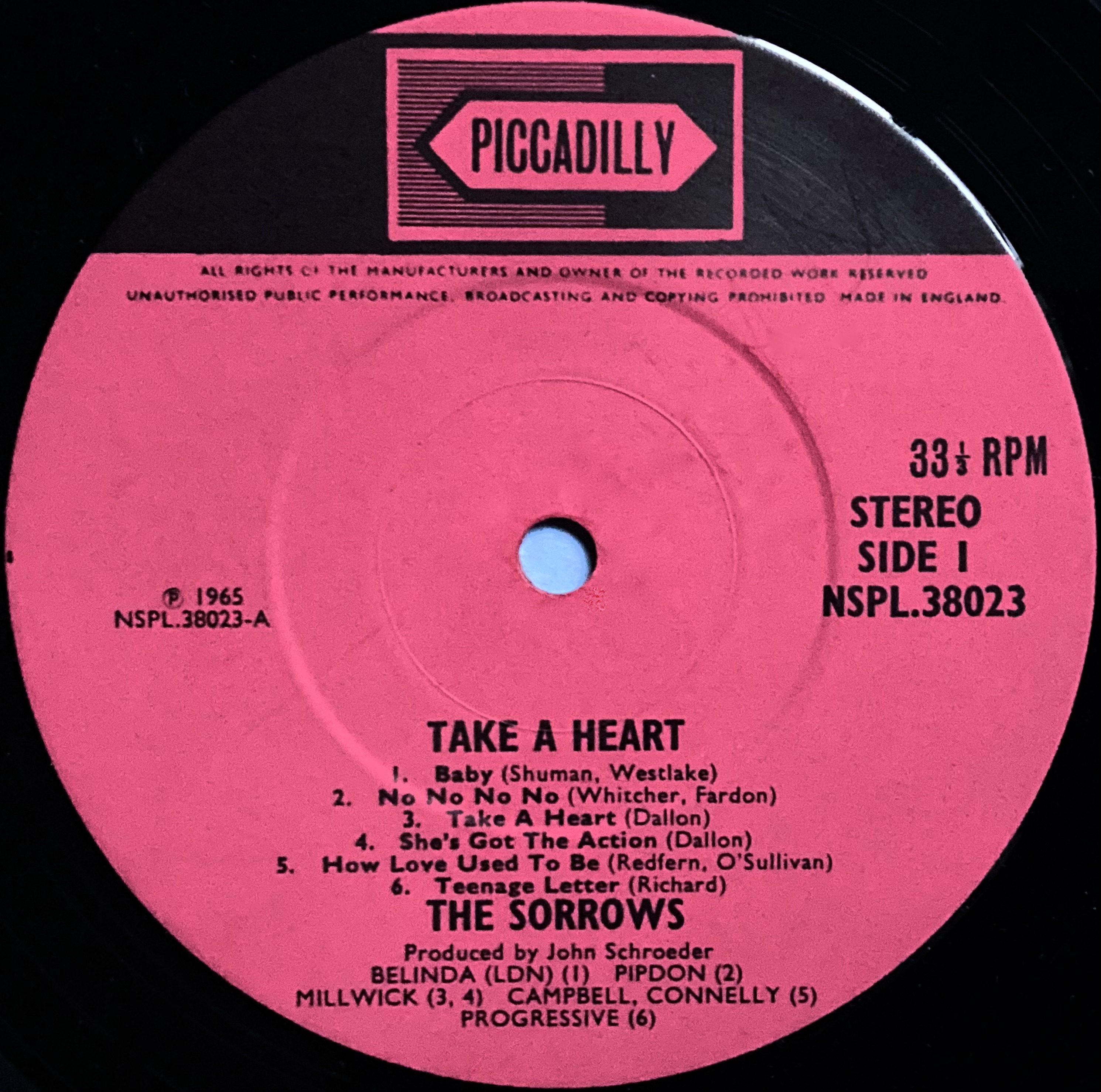 SORROWS - Take a heart UK-orig Stereo Export LP 1965 - 3