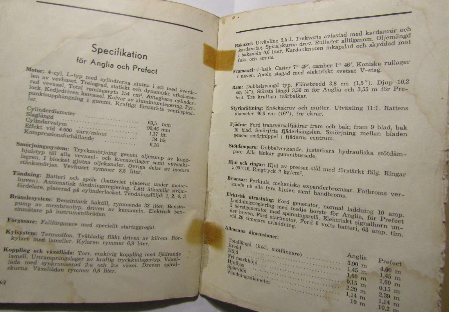 1949 Ford Anglia och Prefect Instruktionsbok svensk - 4