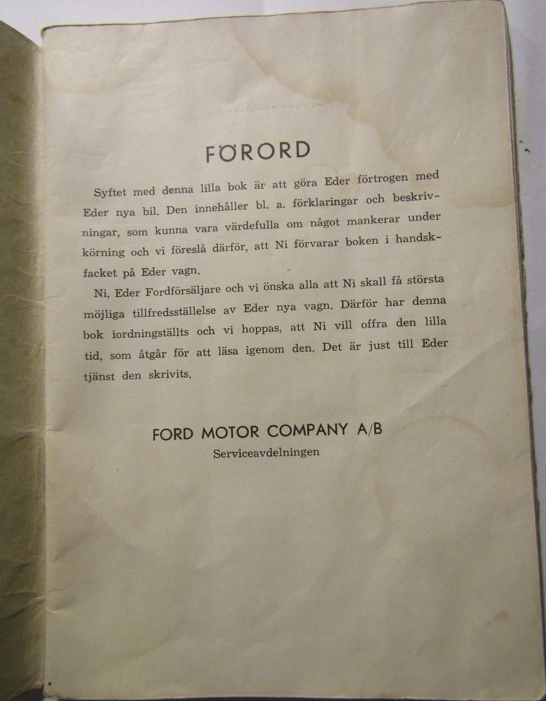 1949 Ford Anglia och Prefect Instruktionsbok svensk - 2