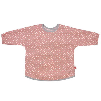 Pink børneforklæde med lange ærmer