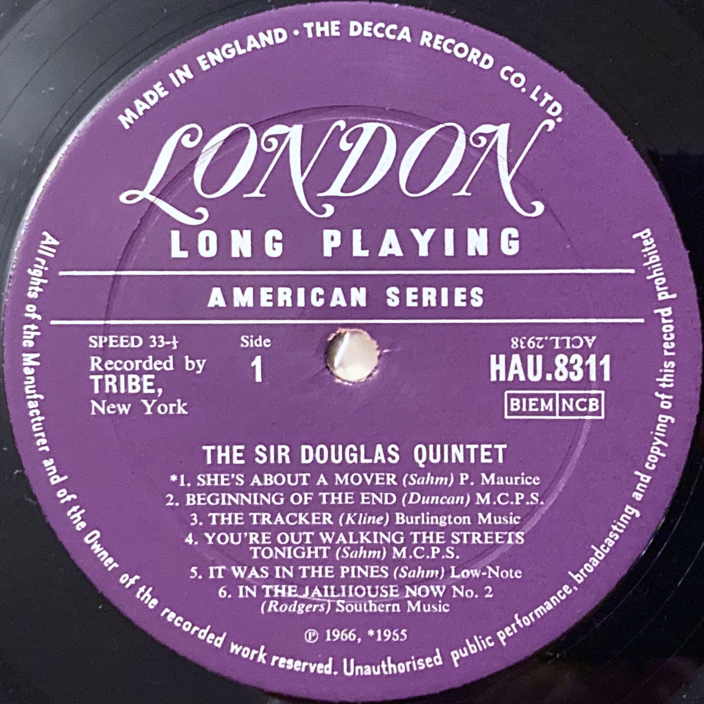 SIR DOUGLAS QUINTET - "same" UK-orig LP 1967 - 4